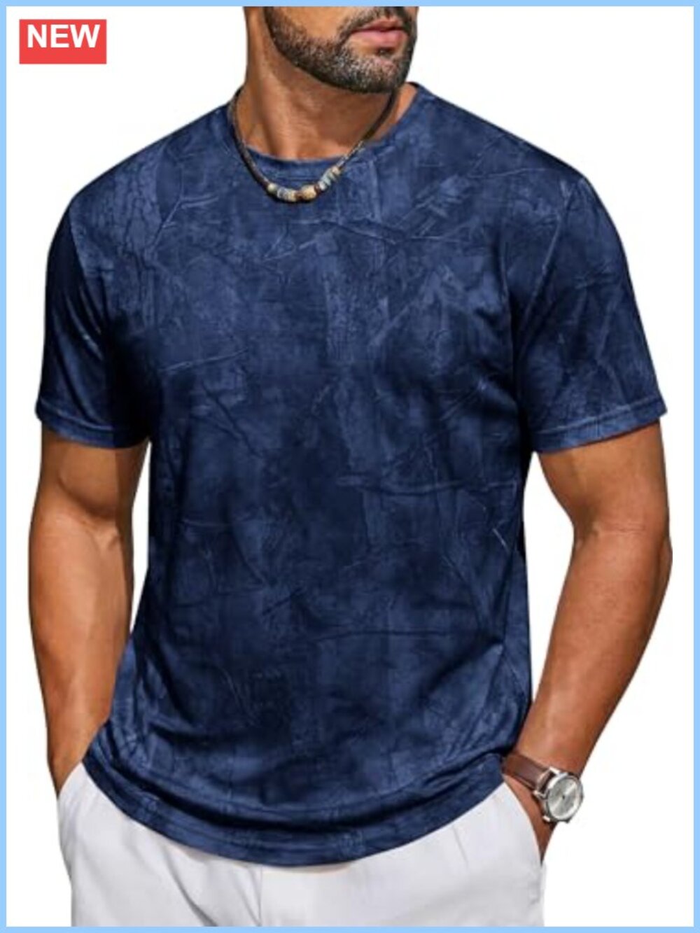 Men's Graphic Tee Crew Neck Short Sleeve Soft Stretchy Polyester Blend Casual